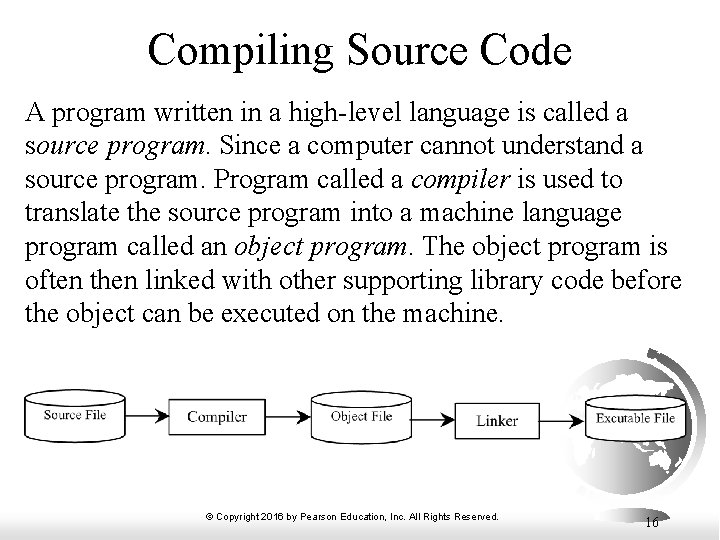 Compiling Source Code A program written in a high-level language is called a source