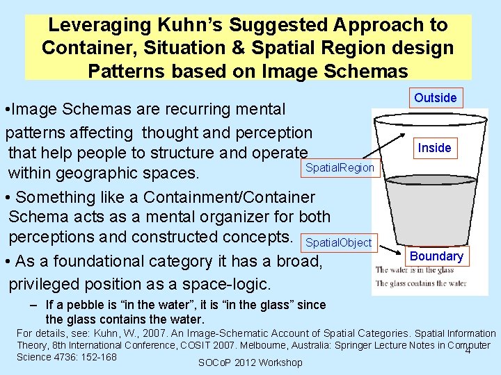 Containment Container Spatial Location and Containee Models SOCo