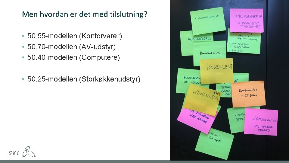 Men hvordan er det med tilslutning? • 50. 55 -modellen (Kontorvarer) • 50. 70