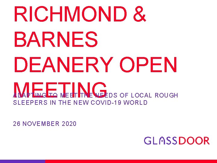 RICHMOND & BARNES DEANERY OPEN MEETING ADAPTING TO MEET THE NEEDS OF LOCAL ROUGH