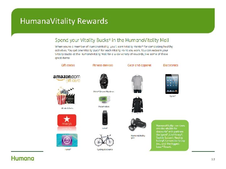 Humana. Vitality Rewards 12 