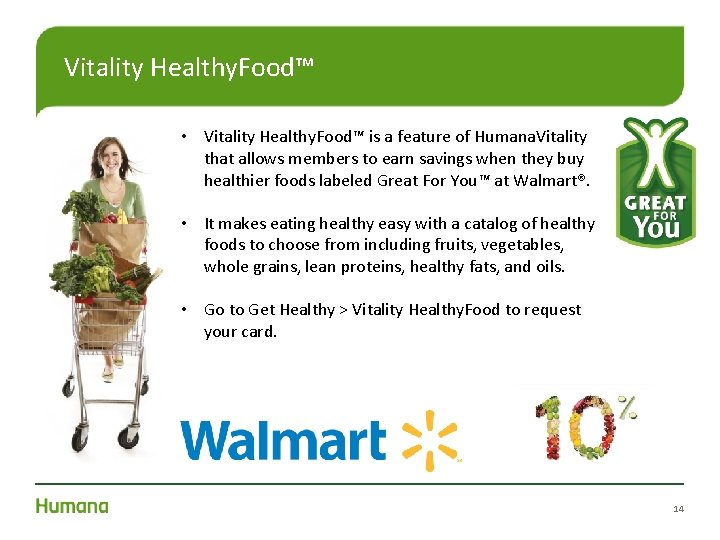 Vitality Healthy. Food™ • Vitality Healthy. Food™ is a feature of Humana. Vitality that