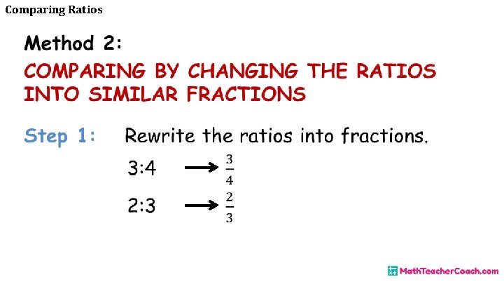 Comparing Ratios 