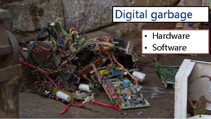 Digital garbage • Hardware • Software 