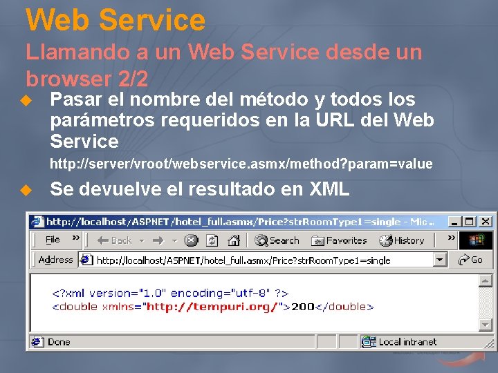 Web Service Llamando a un Web Service desde un browser 2/2 u Pasar el
