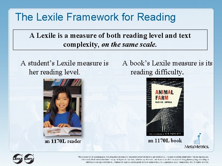 The Lexile Framework for Reading A Lexile is a measure of both reading level