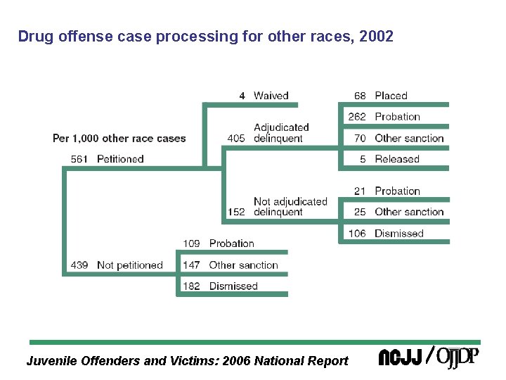 Drug offense case processing for other races, 2002 Juvenile Offenders and Victims: 2006 National