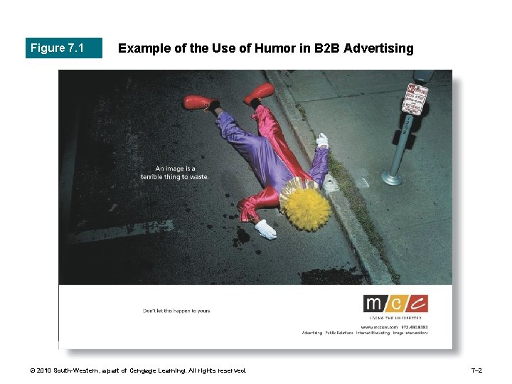 Figure 7. 1 Example of the Use of Humor in B 2 B Advertising