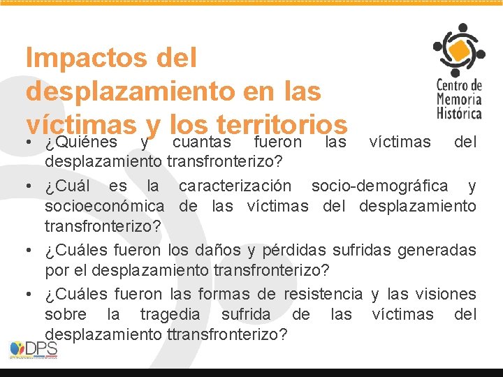 Impactos del desplazamiento en las víctimas y los territorios • ¿Quiénes y cuantas fueron