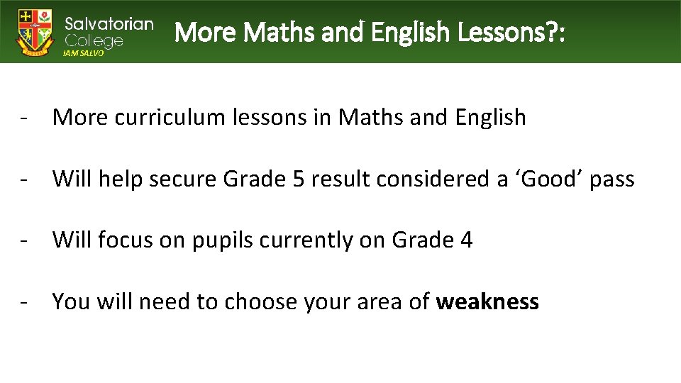 IAM SALVO More Maths and English Lessons? : - More curriculum lessons in Maths
