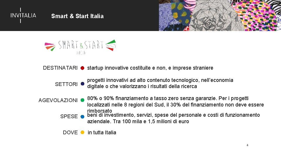 Smart & Start Italia DESTINATARI SETTORI AGEVOLAZIONI SPESE DOVE startup innovative costituite e non,