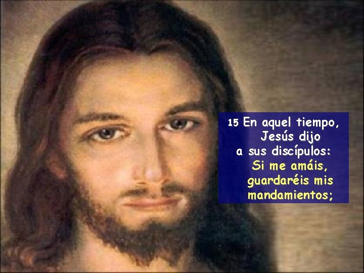 En aquel tiempo, Jesús dijo a sus discípulos: Si me amáis, guardaréis mandamientos; 15