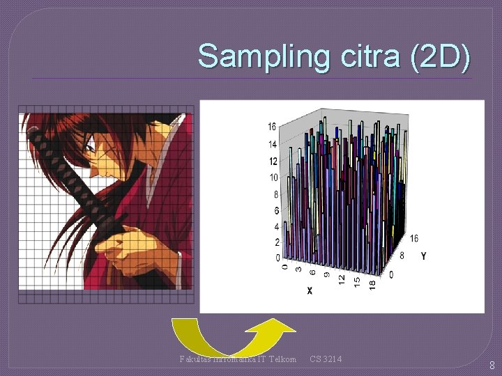 Sampling citra (2 D) Fakultas Infromatika IT Telkom CS 3214 8 