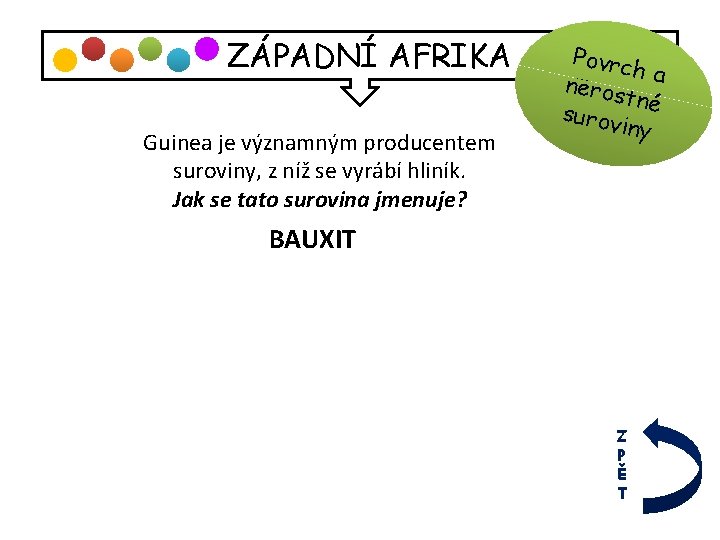 ZÁPADNÍ AFRIKA Guinea je významným producentem suroviny, z níž se vyrábí hliník. Jak se