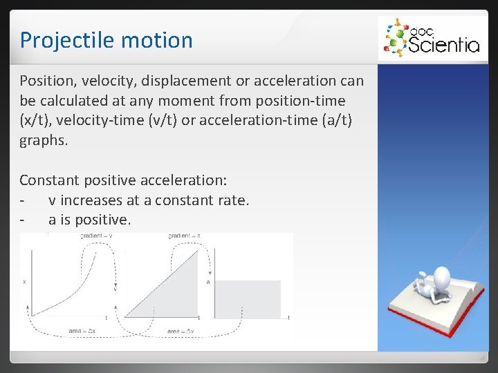 Projectile motion Position, velocity, displacement or acceleration can be calculated at any moment from Projectile motion Position, velocity, displacement or acceleration can be calculated at any moment from