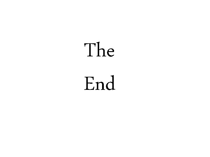 The End 