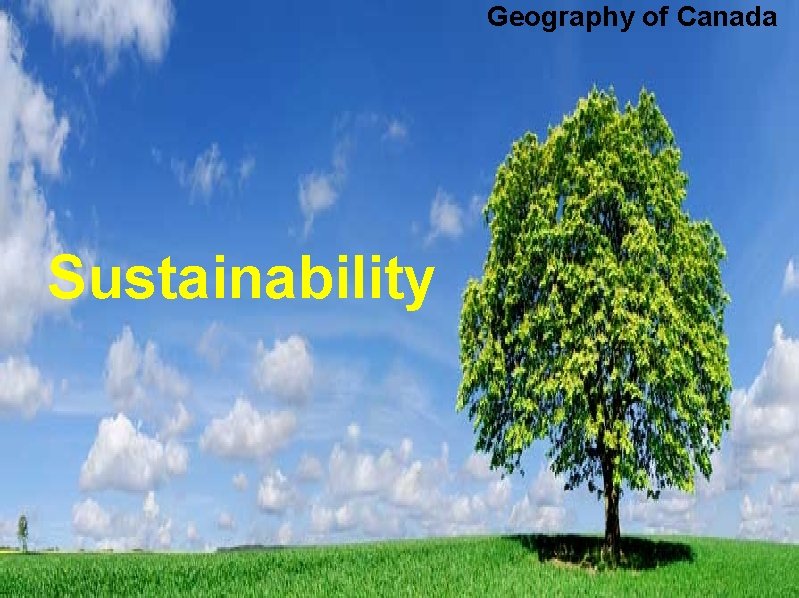 Geography of Canada Sustainability 