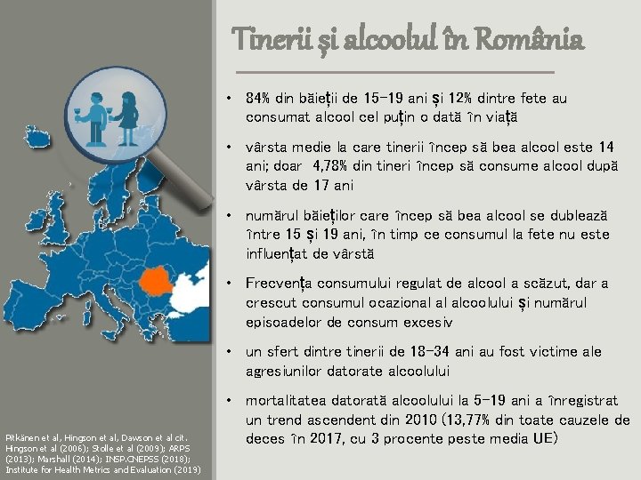 Tinerii și alcoolul în România • 84% din băieții de 15 -19 ani și