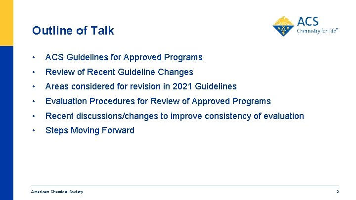 Guide Line Talk American Chemical Society Revisiting the Evaluation Procedures and