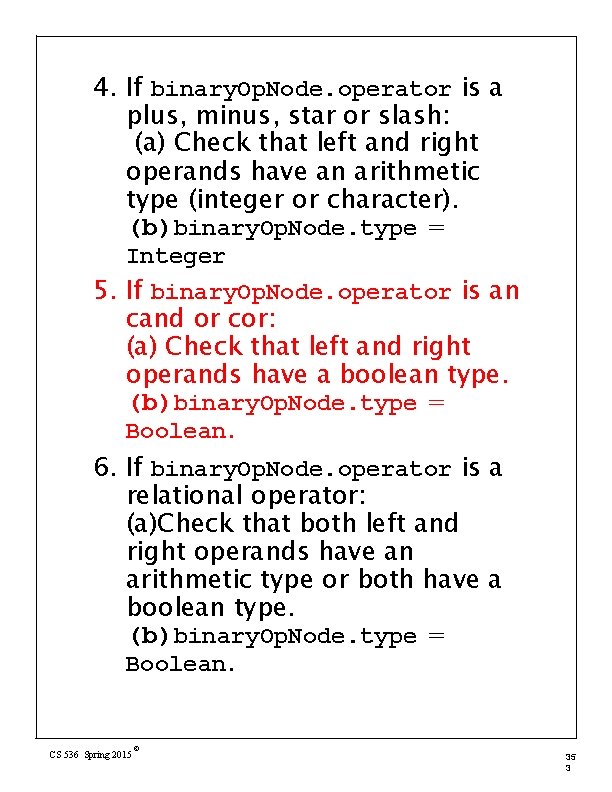 4. If binary. Op. Node. operator is a plus, minus, star or slash: (a)