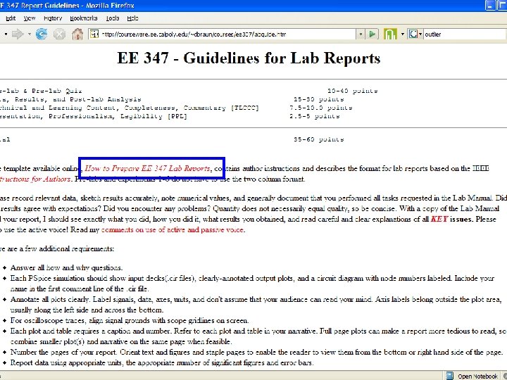 EE 347 Lab Reports W 08, S 08 