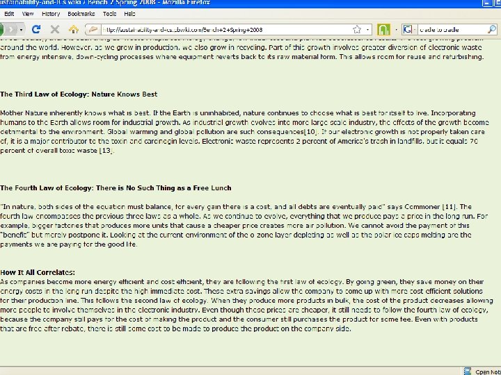 http: //sustainability-andics. pbwiki. com/ 