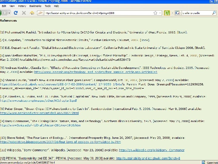 http: //sustainability-andics. pbwiki. com/ 