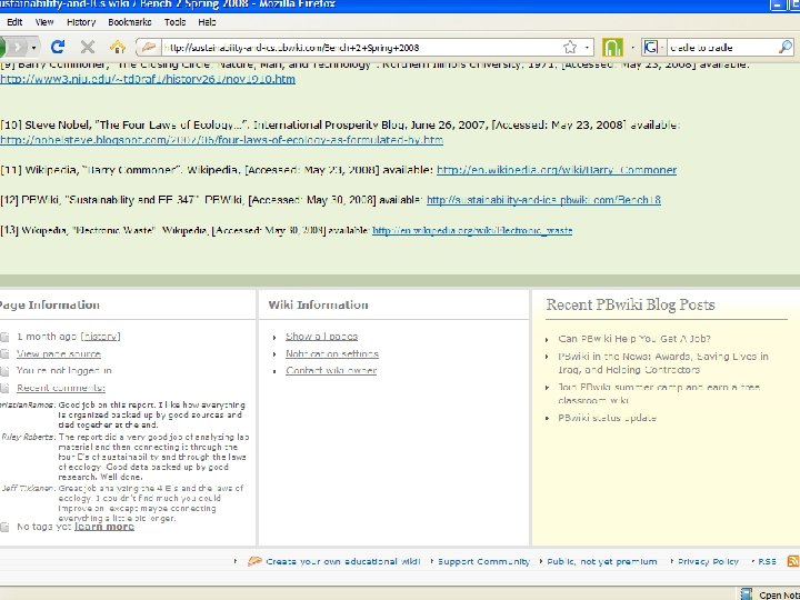 http: //sustainability-andics. pbwiki. com/ 