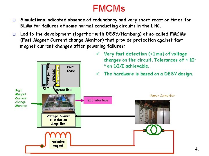 FMCMs q Led to the development (together with DESY/Hamburg) of so-called FMCMs (Fast Magnet