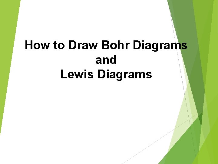 How to Draw Bohr Diagrams and Lewis Diagrams 