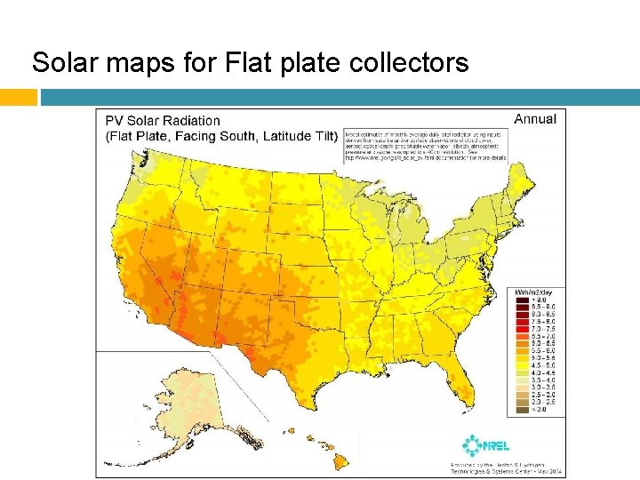 Solar maps for Flat plate collectors 