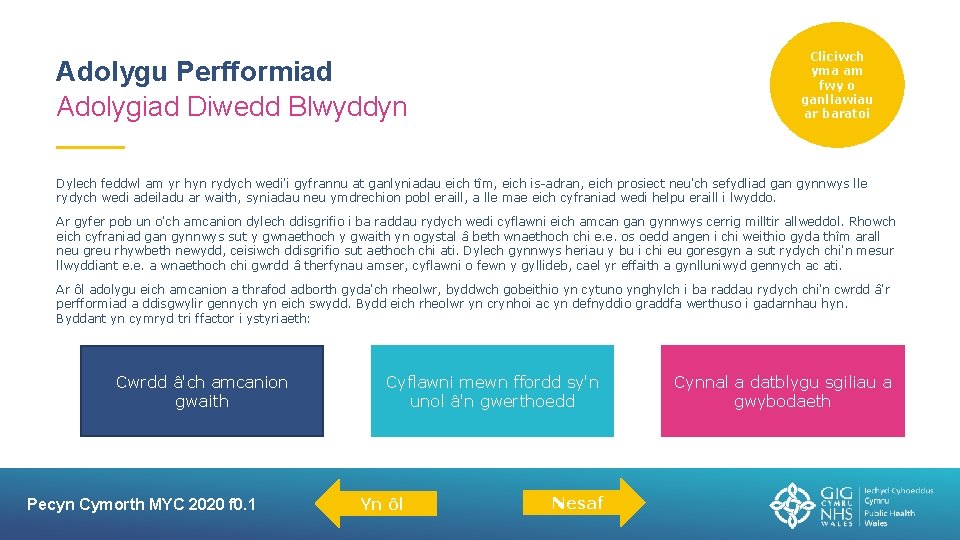 Cliciwch yma am fwy o ganllawiau ar baratoi Adolygu Perfformiad Adolygiad Diwedd Blwyddyn Dylech