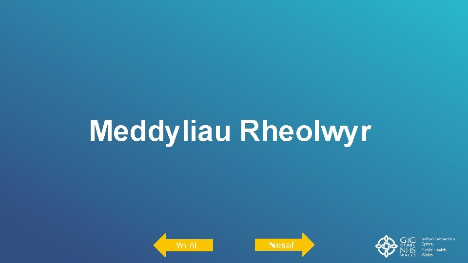 Meddyliau Rheolwyr Yn ôl Nesaf 