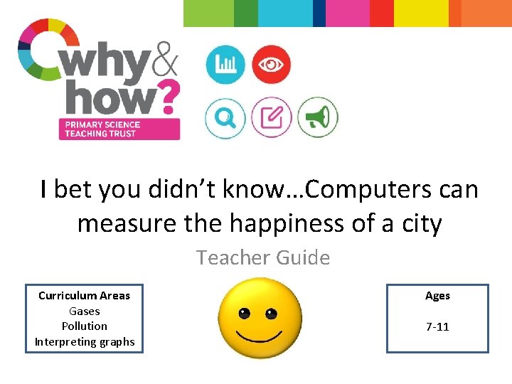 I bet you didn’t know…Computers can measure the happiness of a city Teacher Guide