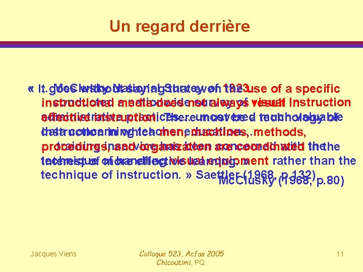 Un regard derrière « It…Mc. Clusky National of 19? ? … 1923… goes without