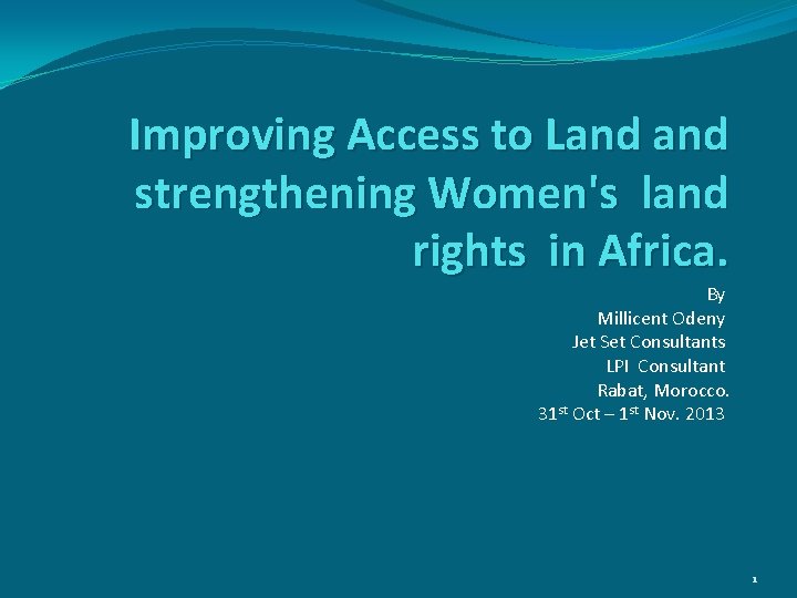 Improving Access to Land strengthening Women's land rights in Africa. By Millicent Odeny Jet