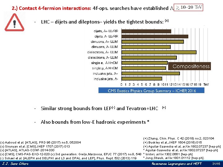 2. ) Contact 4 -fermion interactions: 4 f-ops. searches have established L - LHC