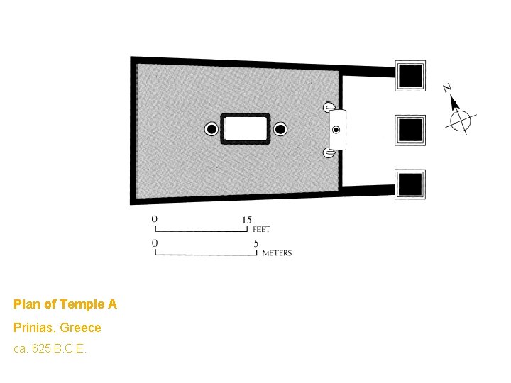 Plan of Temple A Prinias, Greece ca. 625 B. C. E. 