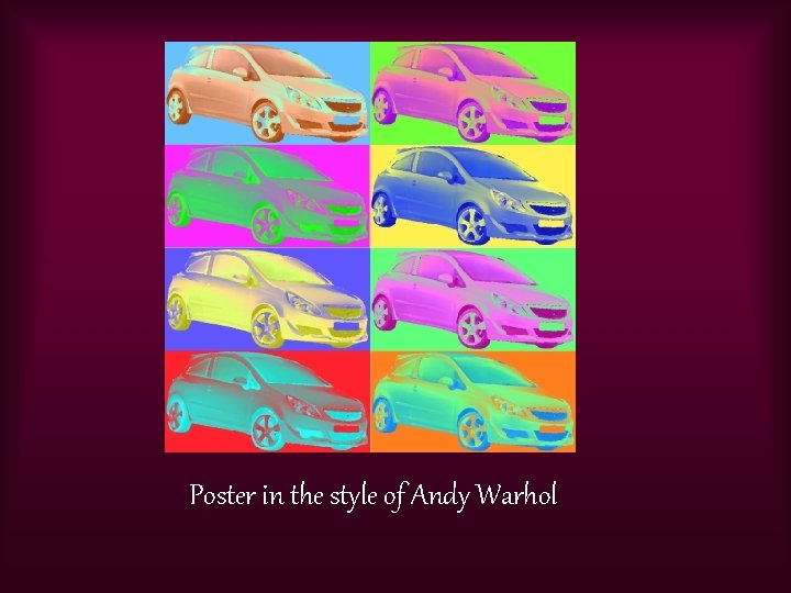 Poster in the style of Andy Warhol 