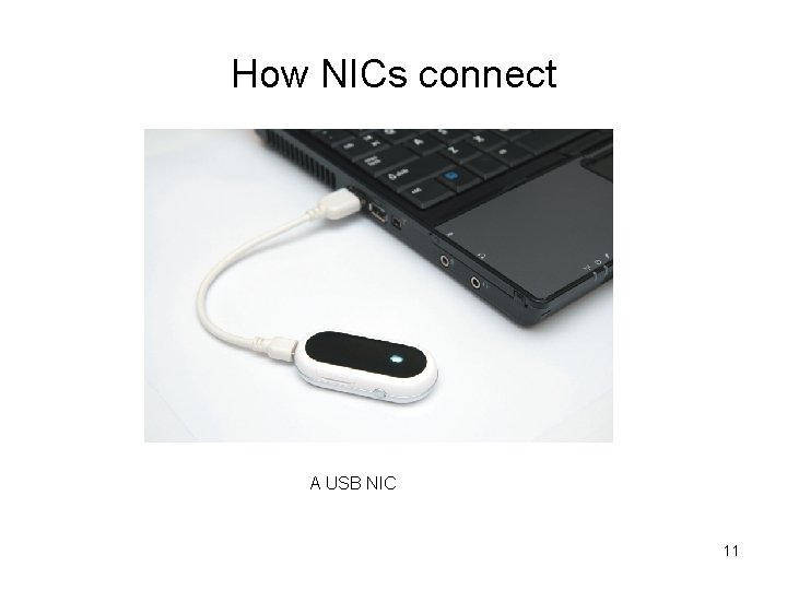 How NICs connect A USB NIC 11 