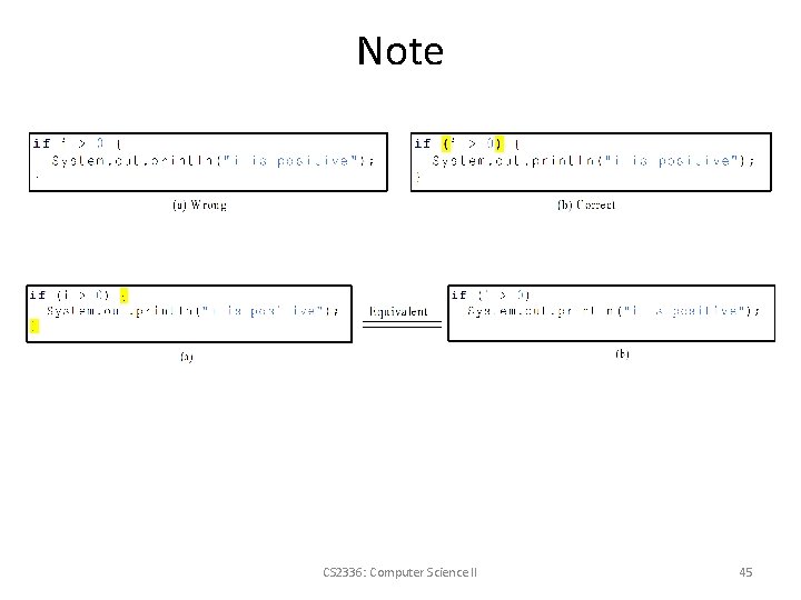 Note CS 2336: Computer Science II 45 