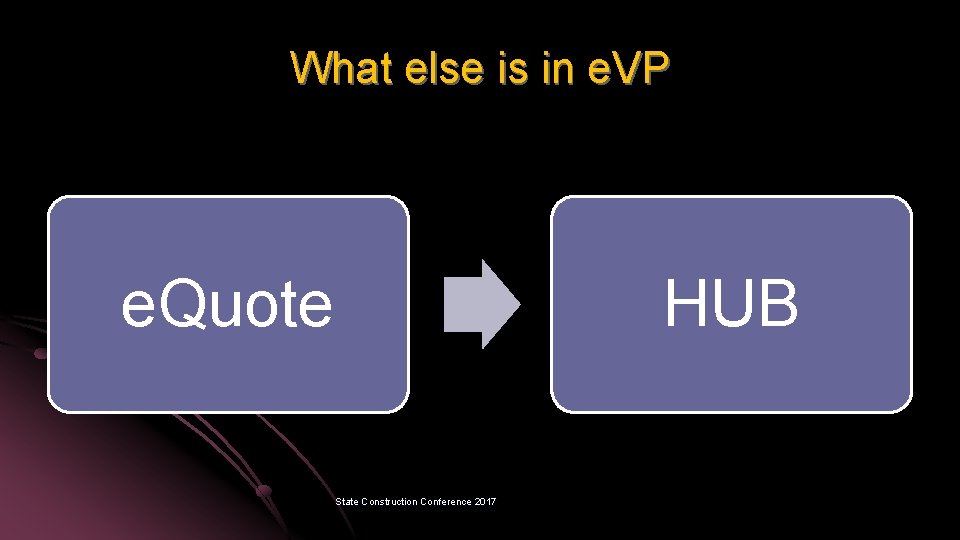 What else is in e. VP e. Quote HUB State Construction Conference 2017 