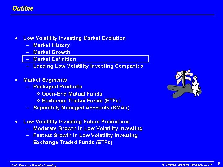 Outline · Low Volatility Investing Market Evolution – Market History – Market Growth –