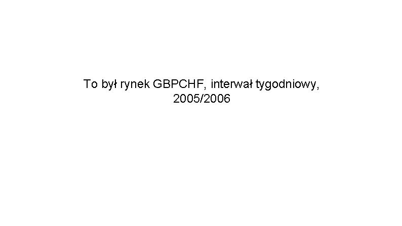 To był rynek GBPCHF, interwał tygodniowy, 2005/2006 