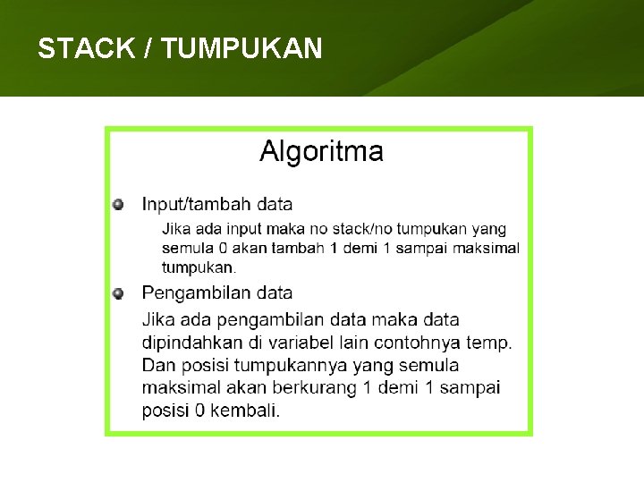 STACK / TUMPUKAN 