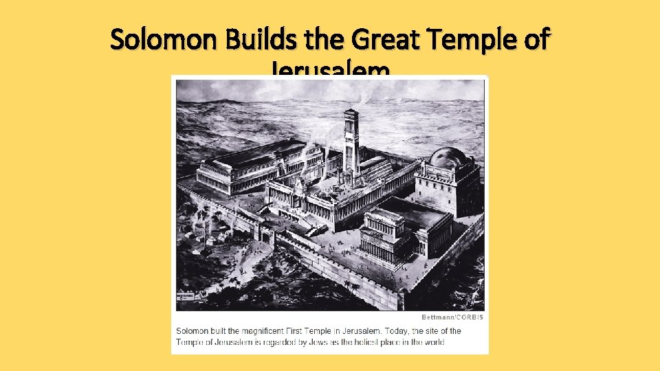 Solomon Builds the Great Temple of Jerusalem 