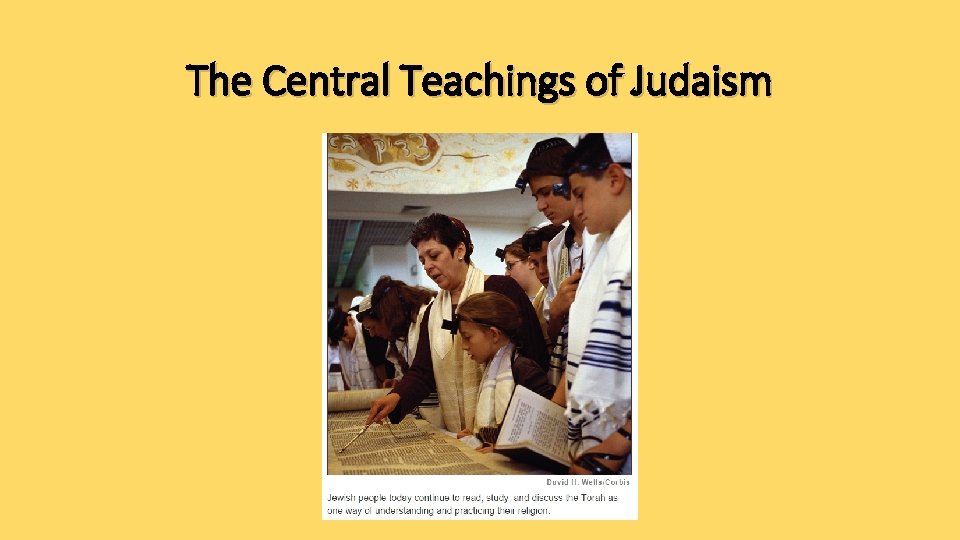 The Central Teachings of Judaism 