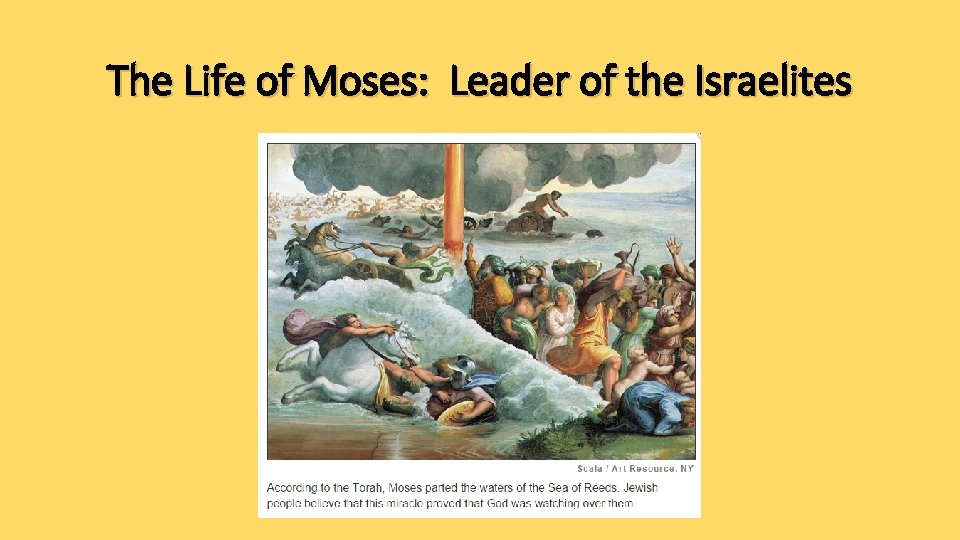 The Life of Moses: Leader of the Israelites 