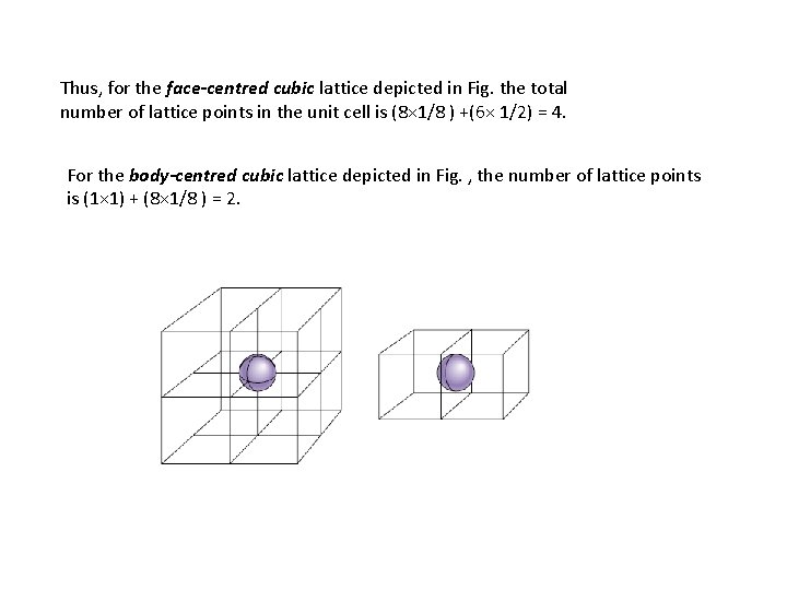 Thus, for the face-centred cubic lattice depicted in Fig. the total number of lattice