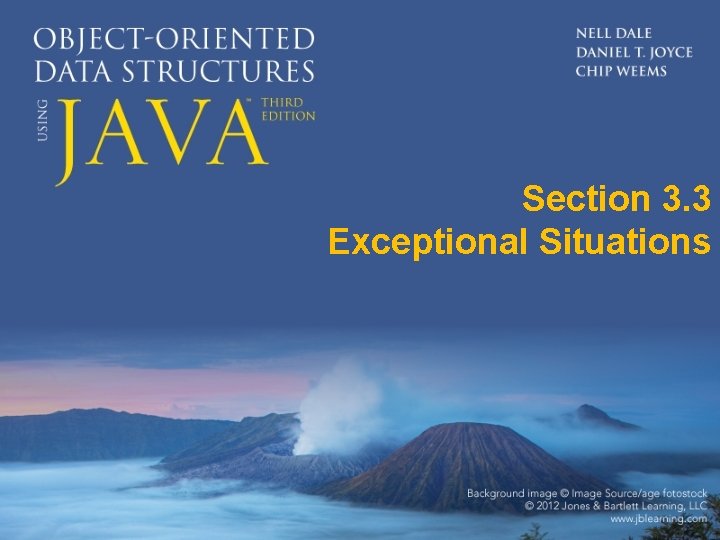 Section 3. 3 Exceptional Situations 